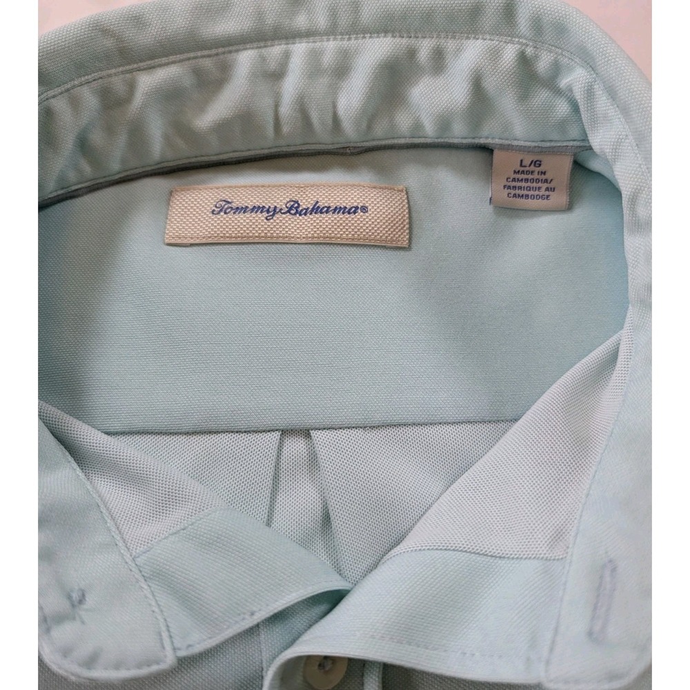 Tommy Bahama Men's Large Island Zone Performance S/S Knit‎ Button-Up Shirt - Picture 4 of 8